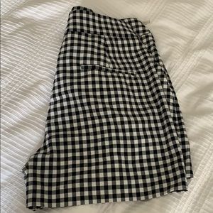 Zara Woman High Rise Gingham Shorts